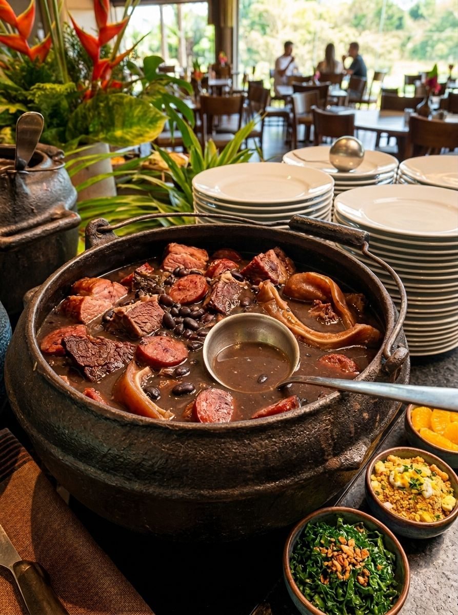 Feijoada aos sábados no Samoa Beach Resort: a tradição do Restaurante Tuvalu em Muro Alto