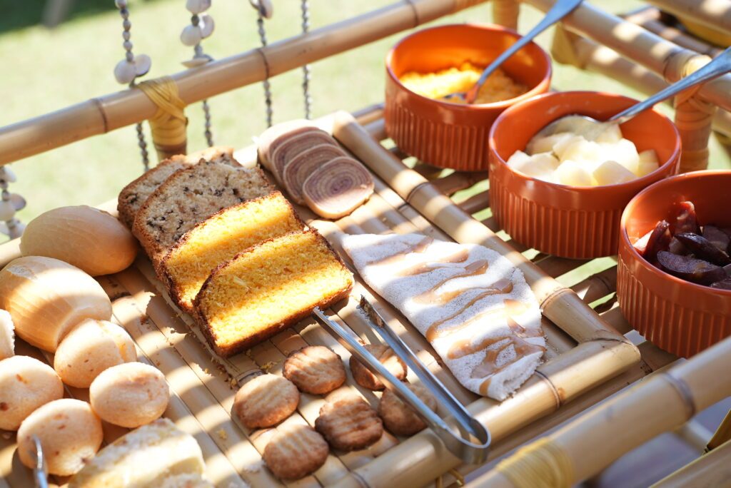 Buffet de café da manhã no Resort.