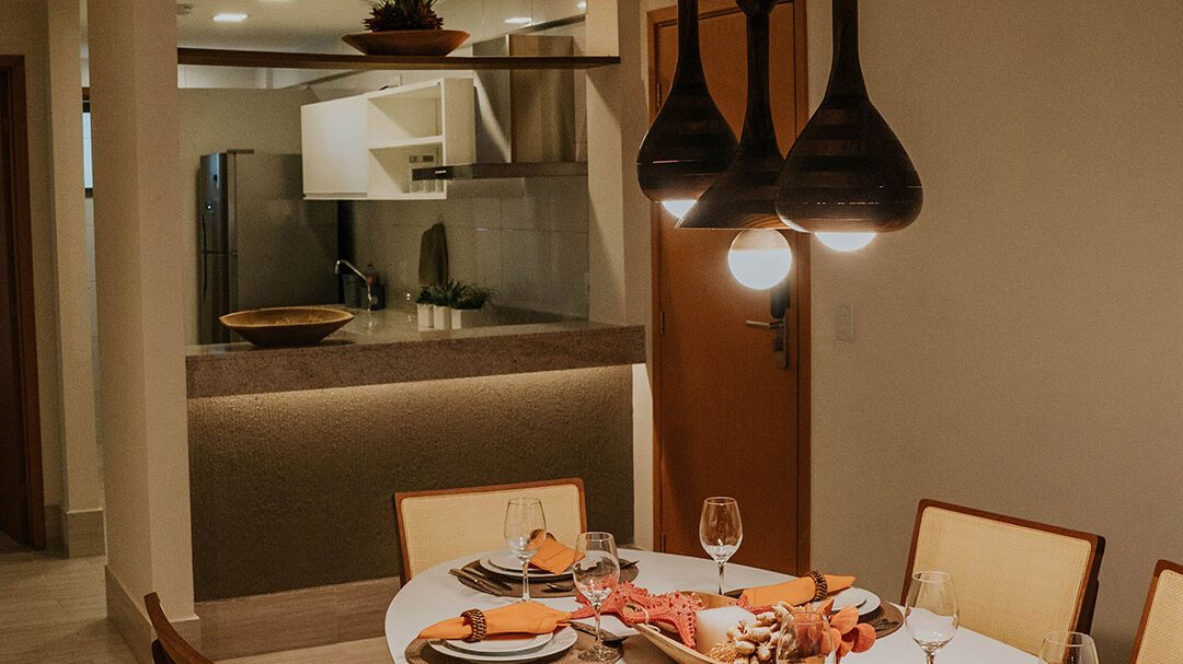 apartamento família de 3 quartos com cozinha americana